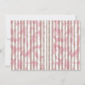 ピンクと白の背ストライプの景 招待状 (裏面)