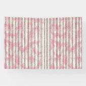 ピンクと白の背ストライプの景 横断幕 (横)