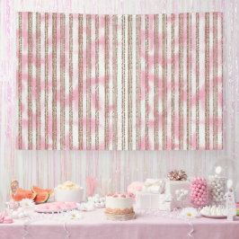 ピンクと白の背ストライプの景 横断幕