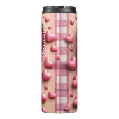 ピンクと白の背景のかわいい3Dシーズー(犬) タンブラー (裏面)