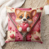 ピンクと白の背景のかわいい3D子犬(24) クッション (ブランケット)