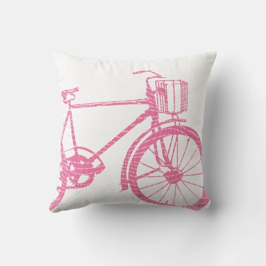 ピンクと白の自転車用枕 クッション (裏面)