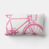 ピンクと白の自転車用枕 ランバークッション (裏面)