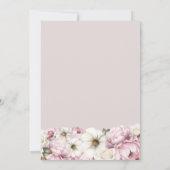 ピンクと白の花のウェディング・セーブ・ザ・デート セーブザデート (裏面)