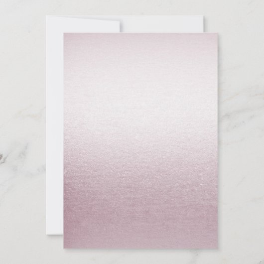 ピンクと白の花のエンゲージメント 招待状 (裏面)