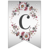 ピンクと白の花のバンティング フラッグ (第1の旗)