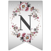 ピンクと白の花のバンティング フラッグ (第3の旗)