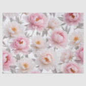 ピンクと白の花の切り離しティッシュペーパー 薄葉紙 (正面)