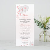 ピンクと白の花の植物性結婚のメニュー メニュー (スタンド正面)