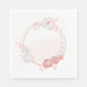 ピンクと白の花の植物結婚の スタンダードランチョンナプキン (正面)