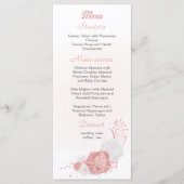 ピンクと白の花の植物結婚の メニュー (正面)
