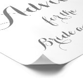 ピンクと白の花の結婚アドバイスの看板ポスター ポスター (角)