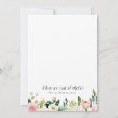 ピンクと白の花の結婚式招待状カード 招待状