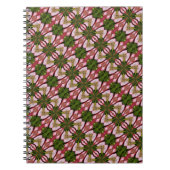 ピンクと白の花の花びら抽象芸術アートノート ノートブック (正面)