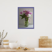 ピンクと白の花はまだ生活のポスター ポスター (キッチン)