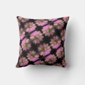 ピンクと白の花クローズアップ模様 クッション (裏面)