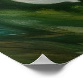 ピンクと白の花フローラアートのポスター ポスター (角)