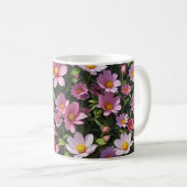 ピンクと白の花園 コーヒーマグカップ (正面右)