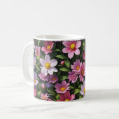ピンクと白の花園 コーヒーマグカップ (正面左)