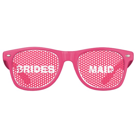 ピンクと白の花嫁のメイドパーティー眼鏡 レトロサングラス (正面)