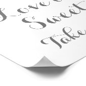 ピンクと白の花恋は甘い看板ポスター ポスター (角)