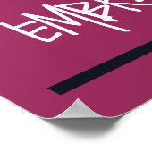 ピンクと白の花束の蝶が幸せを抱擁 ポスター (角)