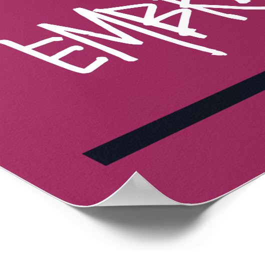 ピンクと白の花束の蝶が幸せを抱擁 ポスター (角)