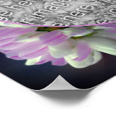ピンクと白の花枠自分の写真を作成 ポスター (角)