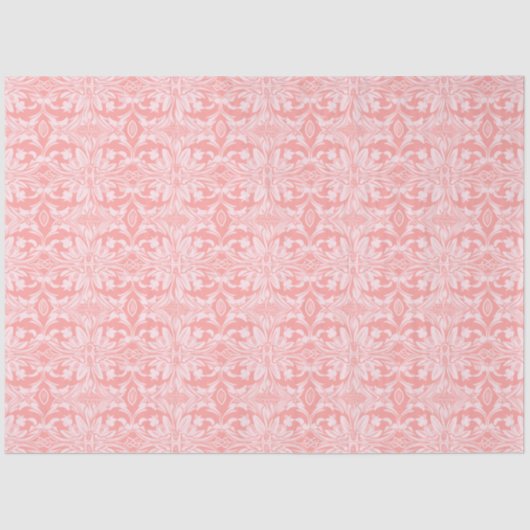 ピンクと白の花柄のクリスマス 薄葉紙 (正面)