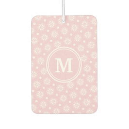 ピンクと白の花柄 カーエアーフレッシュナー