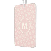 ピンクと白の花柄 カーエアーフレッシュナー (左)