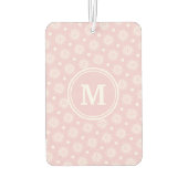 ピンクと白の花柄 カーエアーフレッシュナー (裏面)