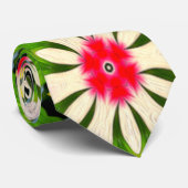 ピンクと白の花模様 ネクタイ (ロール)