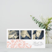 ピンクと白の花模様 | 結婚サンキューカード サンキューカード (スタンド正面)