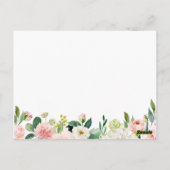 ピンクと白の花結婚のタイムカプセルカード ポストカード (裏面)