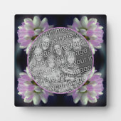 ピンクと白の花自分の写真を作成 フォトプラーク (正面)