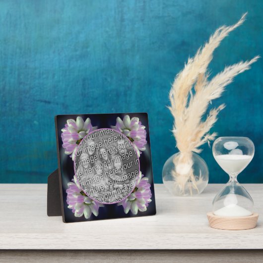 ピンクと白の花自分の写真を作成 フォトプラーク (インサイチュ)