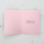 ピンクと白の花 イースター カード (内部)