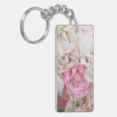 ピンクと白の花 キーホルダー (正面左)