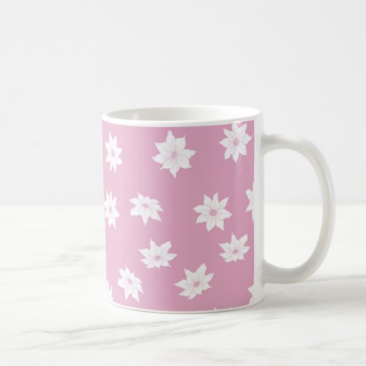ピンクと白の花 コーヒーマグカップ (右)