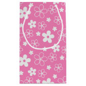 ピンクと白の花 スモールペーパーバッグ (裏面)