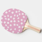ピンクと白の花 卓球ラケット (横)