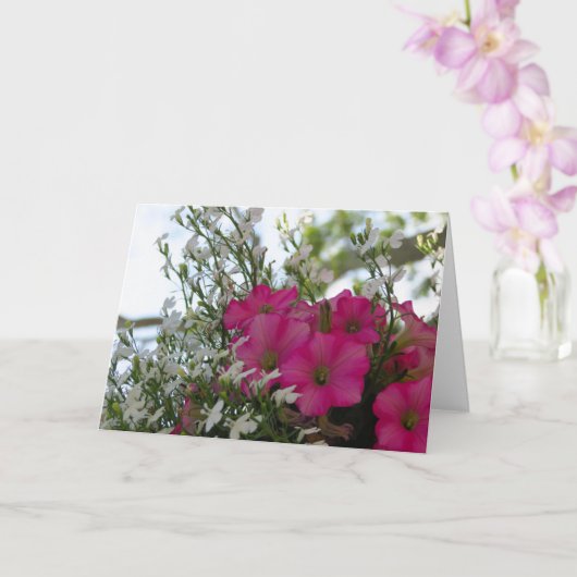 ピンクと白の花 – Martha's Vineyard Card カード (蘭)