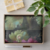 ピンクと白の葵のデコページ 薄葉紙 (ギフト)