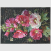 ピンクと白の葵のデコページ 薄葉紙 (正面)