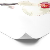 ピンクと白の蘭のリースブライダルシャワー ポスター (角)