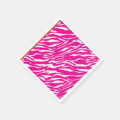 ピンクと白の複雑な花のパターン、アート スタンダードカクテルナプキン (角)