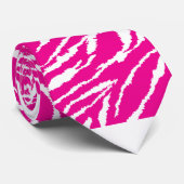 ピンクと白の複雑な花のパターン、アート ネクタイ (ロール)