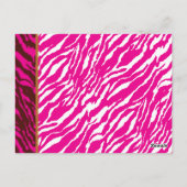 ピンクと白の複雑な花のパターン、アート ポストカード (裏面)