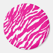 ピンクと白の複雑な花のパターン、アート マグネット (正面)